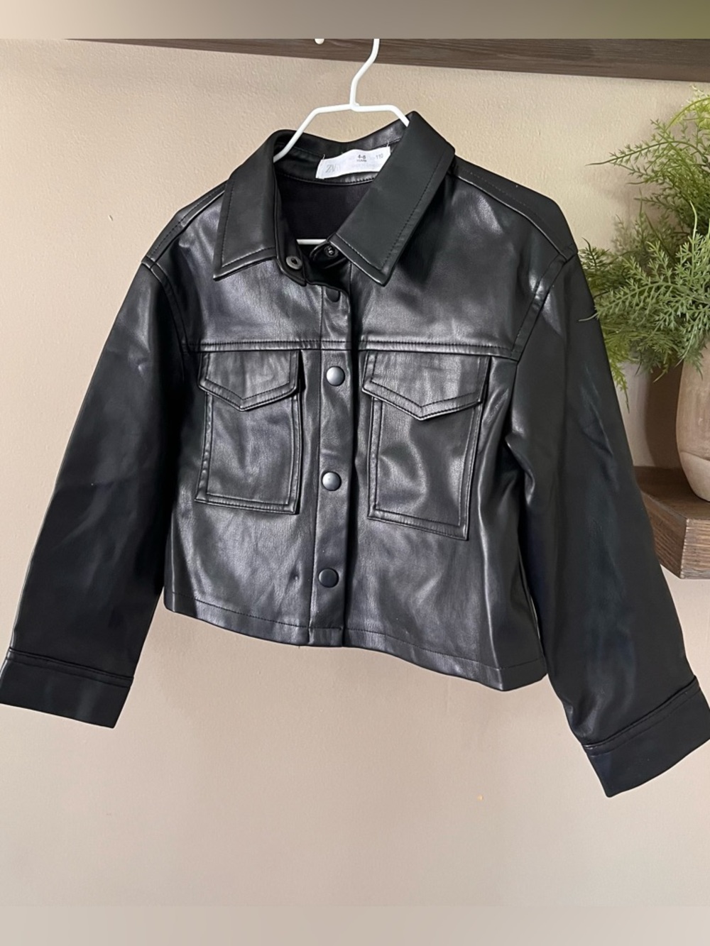 Zara faux leather jacket